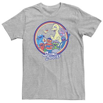 Big & Tall Sesame Street Groupshot Circle Logo Tee