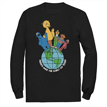 Big & Tall Sesame Street Friends Make The World Go Round Elmo Cookie Monster Big Bird Tee