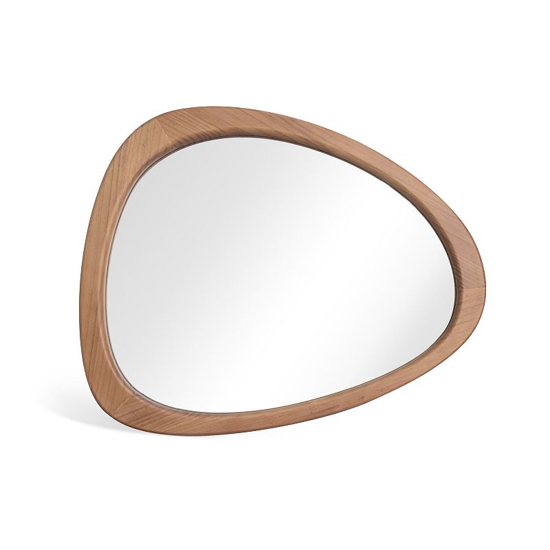 Wallbeyond Asymmetrical Wall Mirror, Brown, 23X19