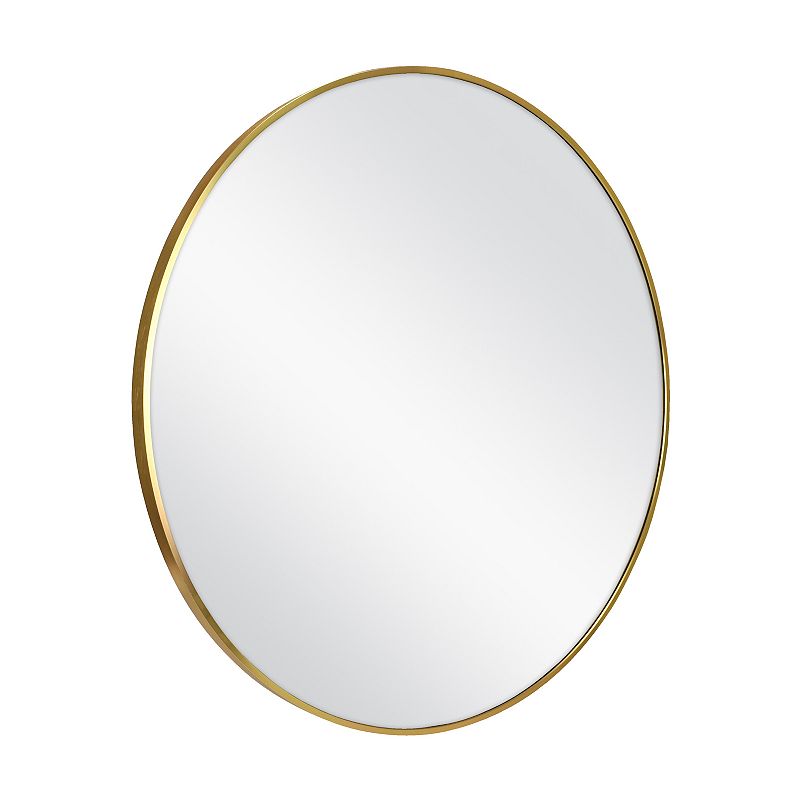 Wallbeyond Round Modern Mirror, Gold, 24X24