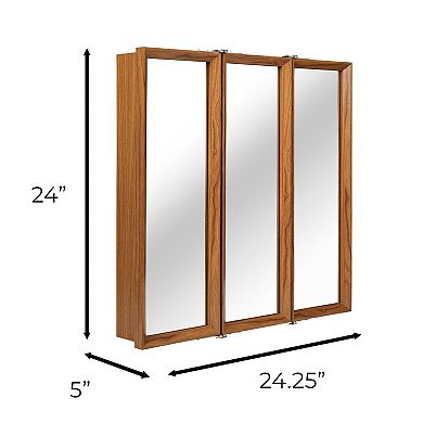 WallBeyond Three Door Medicine Cabinet Wall Mirror