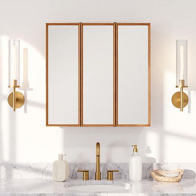 WallBeyond Three Door Medicine Cabinet Wall Mirror
