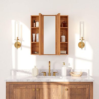 WallBeyond Three Door Medicine Cabinet Wall Mirror