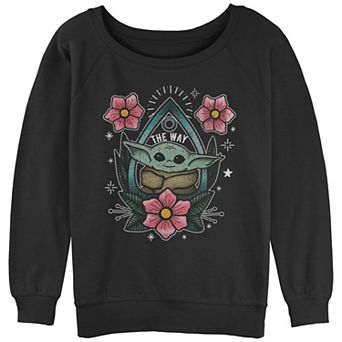 Juniors' Star Wars Planchette Grogu Portrait Slouchy Graphic Sweatshirt