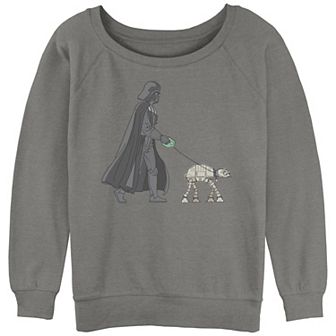 Juniors' Star Wars Darth Vader Walking AT-AT Slouchy Graphic Sweatshirt