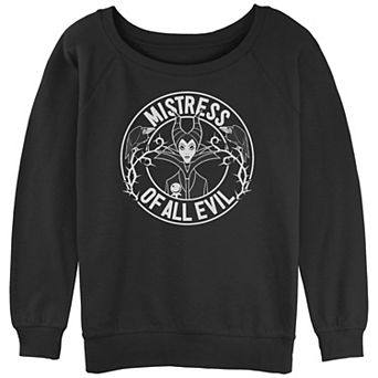 Disney's Sleeping Beauty Juniors' Maleficent "Mistress Of Evil" Slouchy Graphic Sweathshirt