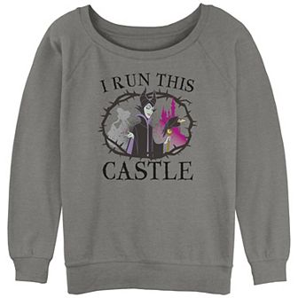 Disney's Villains Juniors' "I Run This Castle" Slouchy Graphic Sweatshirt
