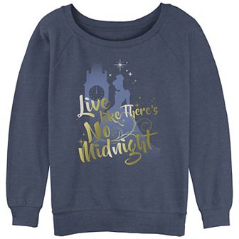 Disney's Cinderella Juniors' "Live Like There's No Midnight" Slouchy Graphic Sweatshirt