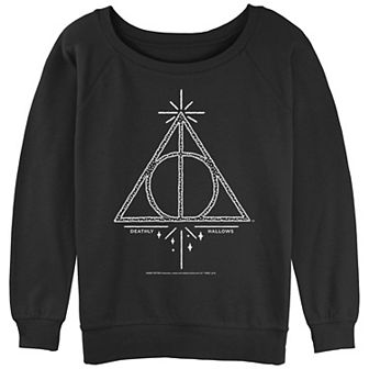Juniors' Harry Potter: Deathly Hallows Symbol Slouchy Graphic Sweatshirt