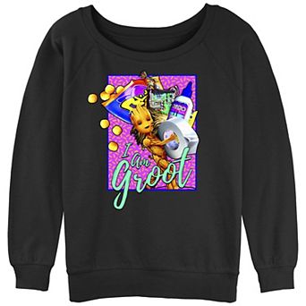 Juniors' Marvel Guardians of the Galaxy "I Am Groot" Vintage Nineties Terry Graphic Sweatshirt