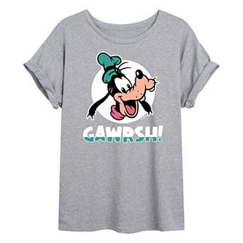 Disney's Mickey and Friends Juniors' Goofy Gawrsh Oversized Graphic Tee