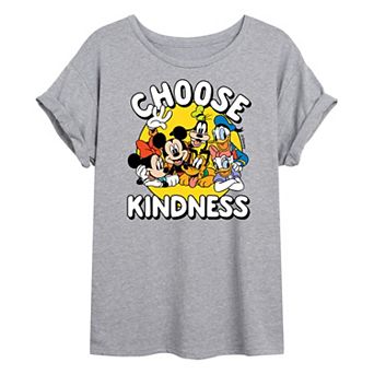 Disney's Mickey and Friends Juniors' Kindness Oversized Graphic Tee