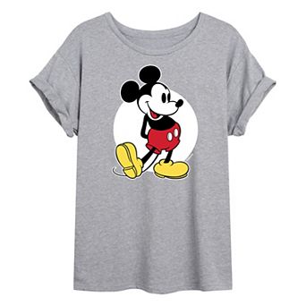 Disney's Mickey Mouse Juniors' Classic Mickey Oversized Graphic Tee
