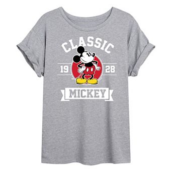Disney's Mickey Mouse Juniors' Classic Mickey Oversized Graphic Tee