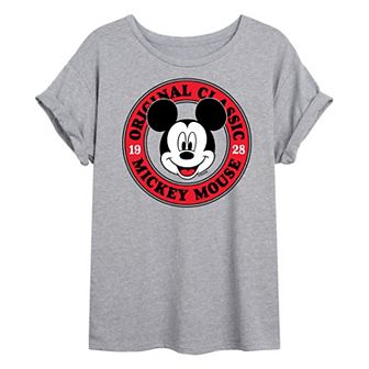 Disney's Mickey Mouse Juniors' Classic Mickey Oversized Graphic Tee