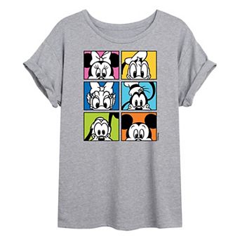 Disney's Mickey and Friends Juniors' Characters Oversized Graphic Tee