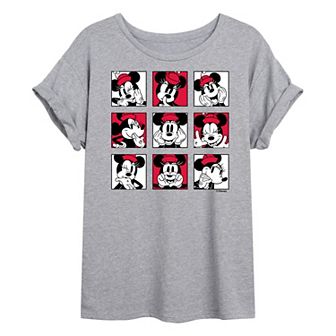 Disney's Minnie Mouse Juniors' Grid Oversized Tee