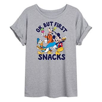 Disney's Juniors' First Snacks Oversized Tee