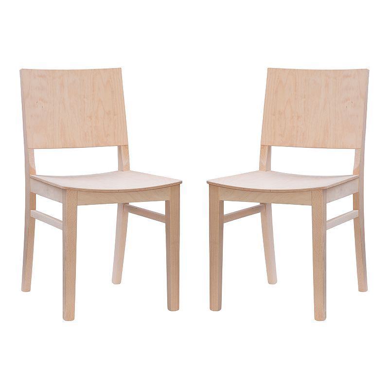 Linon Devin Side Chair 2-piece Set, Beig/Green