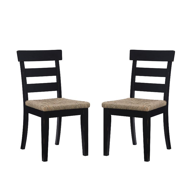 Linon Eliza Dining Chair 2-piece Set, Black