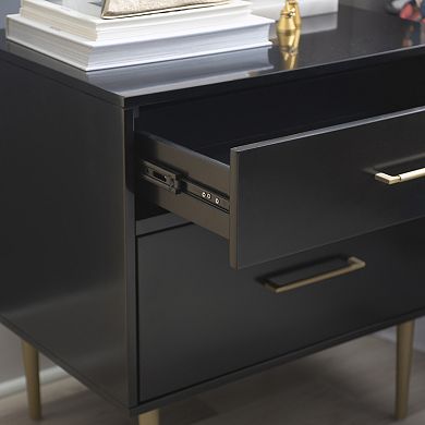 Linon Gloria Two Drawer Nightstand