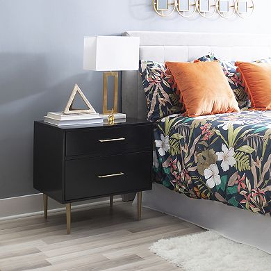 Linon Gloria Two Drawer Nightstand