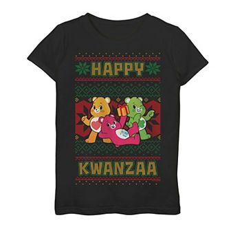 Girls 7-16 Care Bears Happy Kwanzaa Gift Box Tee