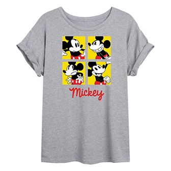 Disney's Mickey Mouse Juniors' Mickey Grid Oversized Tee