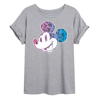 Disney's Mickey Mouse Juniors' Mickey Fill Oversized Tee