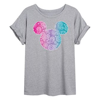Disney's Mickey Mouse Juniors' Mickey Bandana Oversized Tee