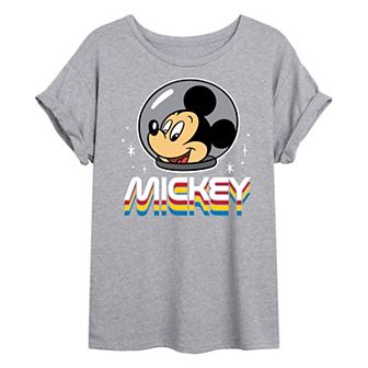 Disney's Mickey Mouse Juniors' Retro Mickey Oversized Tee