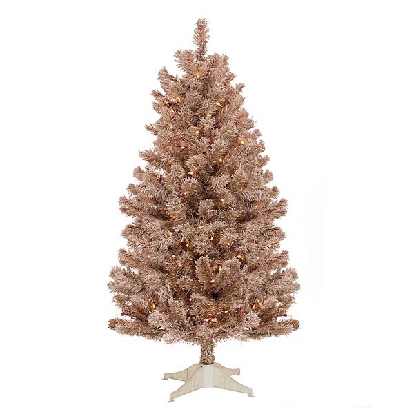National Tree 4 Foot Full Flocked Prelit Artificial Christmas Tree