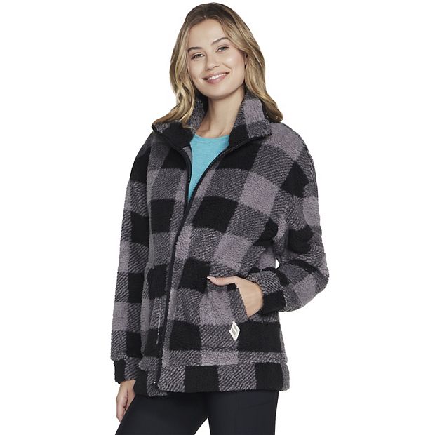 Women's Skechers® Skech Sherpa Buffalo Plaid Jacket