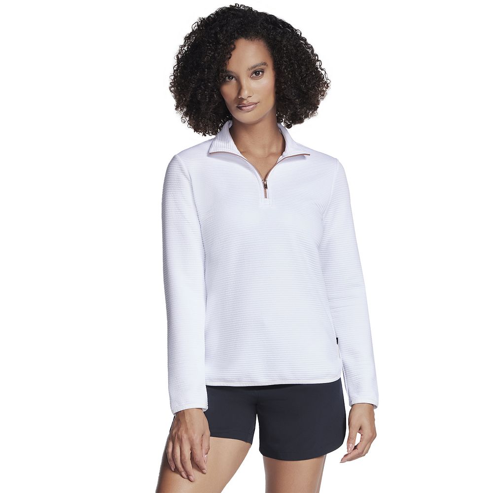 売れ筋商品|||スケッチャーズ カットソー トップス レディース Sketchers Women's Ottoman-Rib Quarter-Zip Top Bold Black Skechers Sketchers Women's Ottoman-Rib Quarter-Zip Top - Macy's