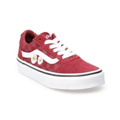 Red best sale vans womens