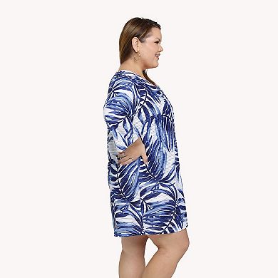 Plus Size Portocruz Lace-Up Coverup Swim Tunic