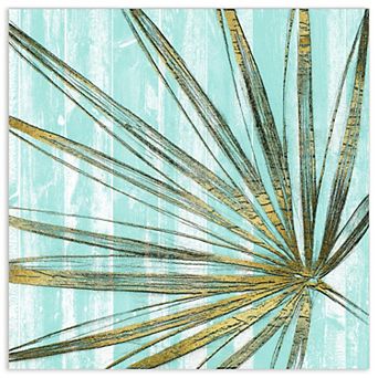 Empire Art Direct Beach Frond in Gold II Frameless Wall Art