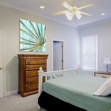 Empire Art Direct Beach Frond in Gold II Frameless Wall Art