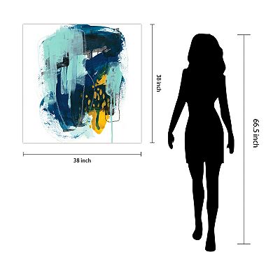 Empire Art Direct Intuitive Motion I Frameless Glass Wall Art