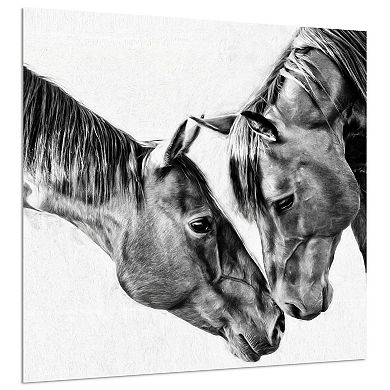 Empire Art Direct Kindred Colts Tempered Frameless Glass Wall Art