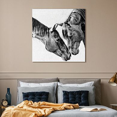 Empire Art Direct Kindred Colts Tempered Frameless Glass Wall Art