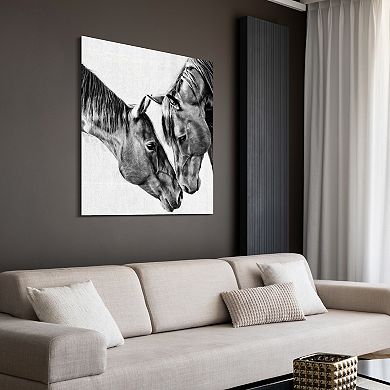 Empire Art Direct Kindred Colts Tempered Frameless Glass Wall Art
