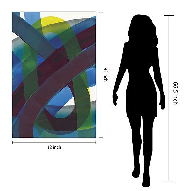 Empire Art Direct Pigment Play I Tempered Frameless Glass Wall Art