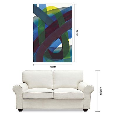 Empire Art Direct Pigment Play I Tempered Frameless Glass Wall Art