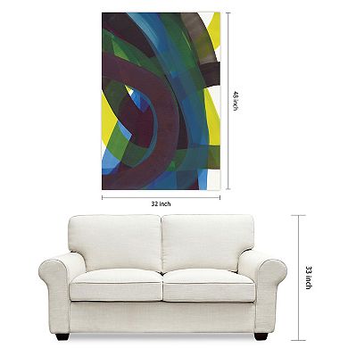 Empire Art Direct Pigment Play II Tempered Frameless Glass Wall Art