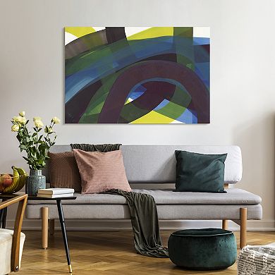 Empire Art Direct Pigment Play II Tempered Frameless Glass Wall Art