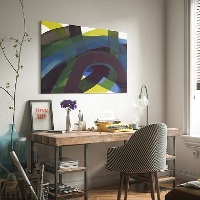 Empire Art Direct Pigment Play II Tempered Frameless Glass Wall Art