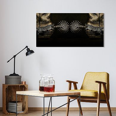 Empire Art Direct Spiral Tempered Frameless Glass Wall Art