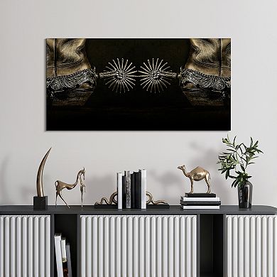 Empire Art Direct Spiral Tempered Frameless Glass Wall Art