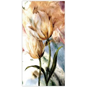 Empire Art Direct Pastel Fleur I Tempered Frameless Glass Wall Art